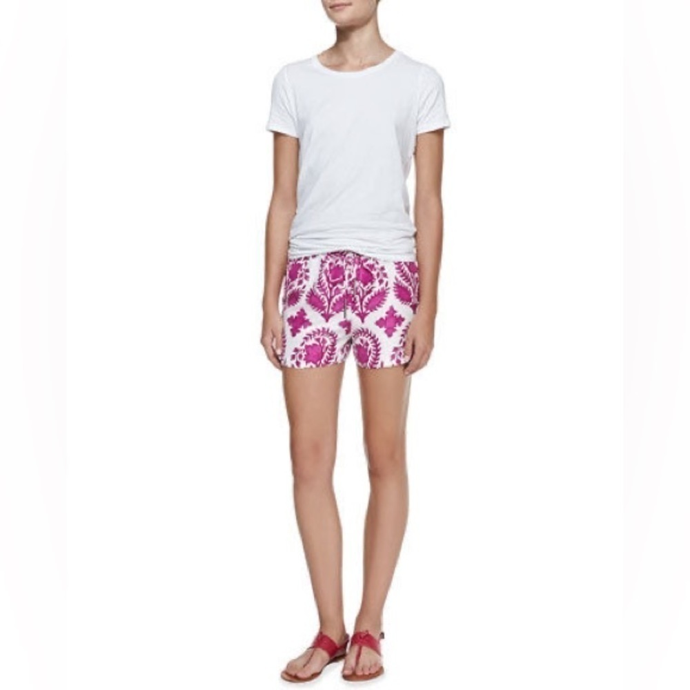 DVF Diane Von Furstenberg DVF 'BENAN' INDIAN BROCADE PRINTED SILK SHORTS